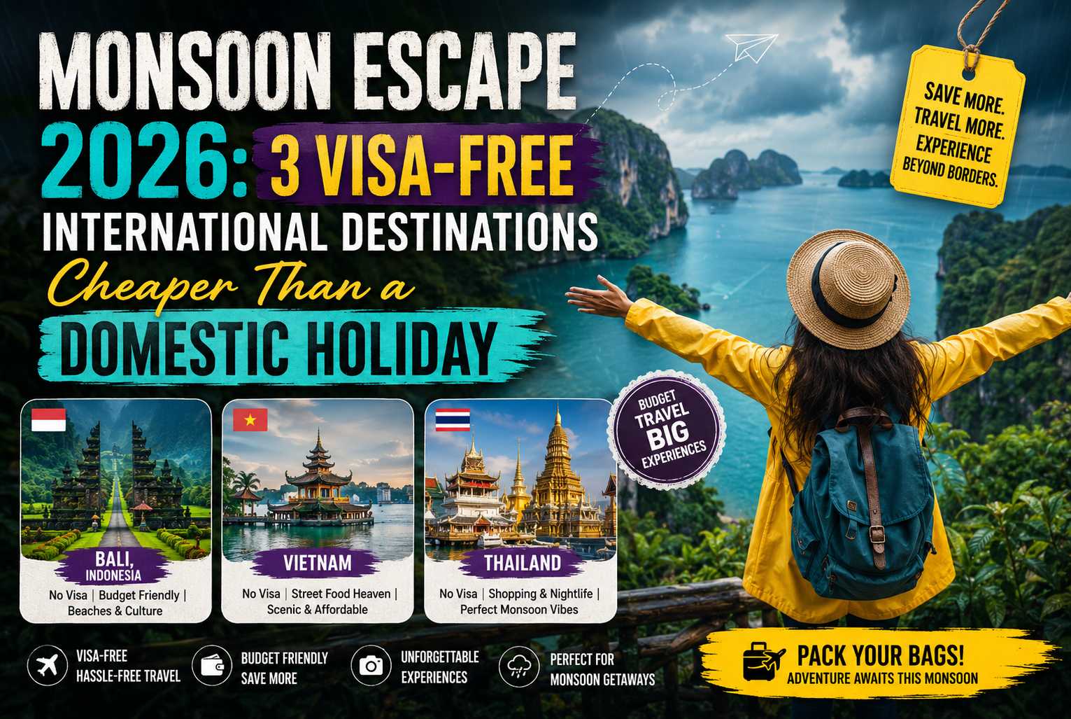 Monsoon Escape 2026: 3 Visa-Free International Destinations Cheap...