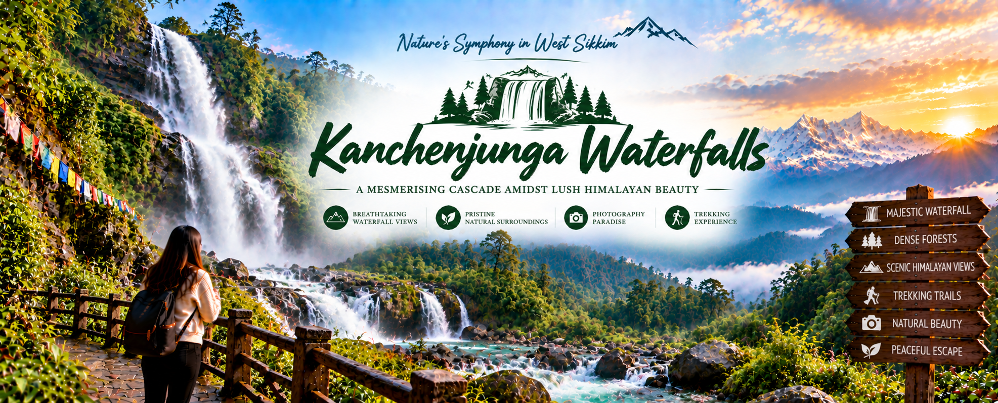Kanchenjunga Waterfalls West Sikkim Glacial Cascade