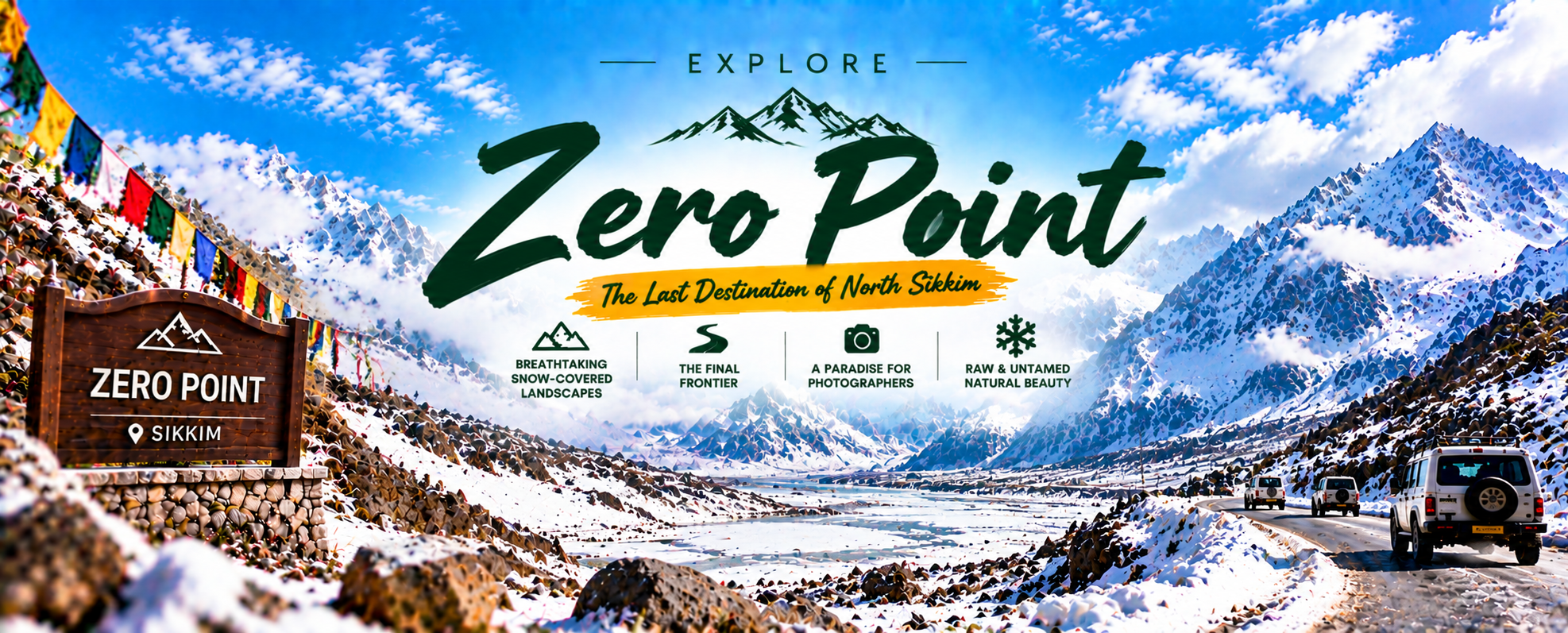 Zero Point Yumesamdong Snow North Sikkim
